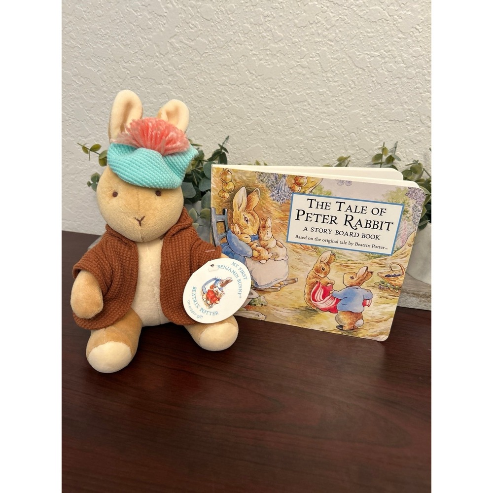Vintage Collectible Eden Plush Peter Rabbit Beatrix Potter Benjamin Bunny W/Tags